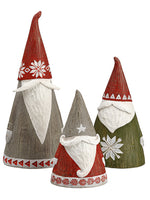 5.5"-9" Santa (3 Ea/set)  Red Green (pack of 4)