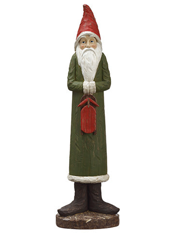 22.5" Santa Holding A Sleigh  Green Red (pack of 1)