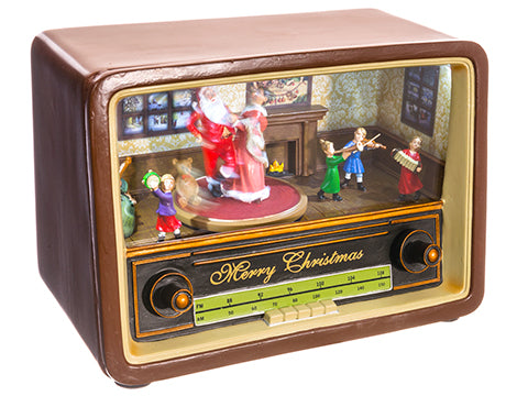 5" Holiday Radio Music Box (battery Operated) Mixed (pack of 1)