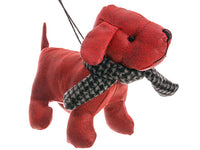 4.25" Plush Dog  Red (pack of 12)
