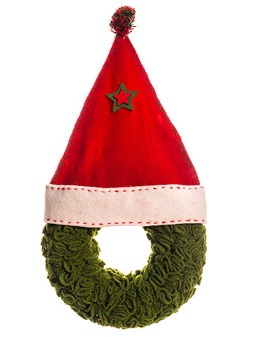 12.9" Stocking Wreath  Red Green (pack of 2)