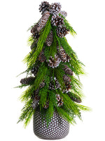27" Pine Cone/Pine Cone Topiary in Terra Cotta Pot Brown Green (pack of 1)