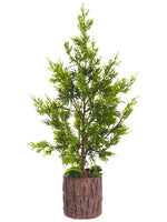 22" Cedar Topiary in Poly Resin Pot Green (pack of 6)
