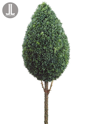 67" Cedar Teardrop Topiary Stem Gray Green (pack of 2)