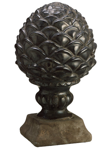 13.75" Terra Cotta Artichoke in Re-Shippable Box Lead Brown (pack of 1)