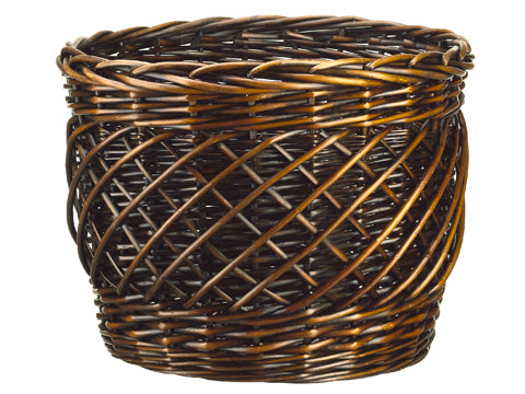 18" Round Willow Planter   (pack of 1)