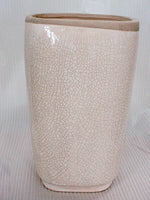 12.6"Hx5.9"Wx7.8"L Ceramic Oblong Vase Beige (pack of 1)