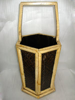 19.5" Wood Planter  Brown Cream (pack of 1)