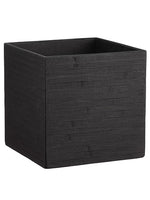 12"Hx12"Wx12"L Bamboo Square Container Black (pack of 4)