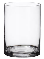 8"Hx6"D Cylinder Glass Vase  Clear (pack of 1)