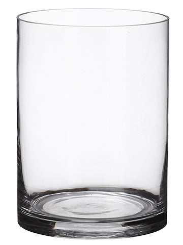 8"Hx6"D Cylinder Glass Vase  Clear (pack of 1)