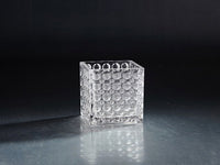 4.5"Hx4.5"Wx4.5"L Square Candleholder Clear (pack of 1)