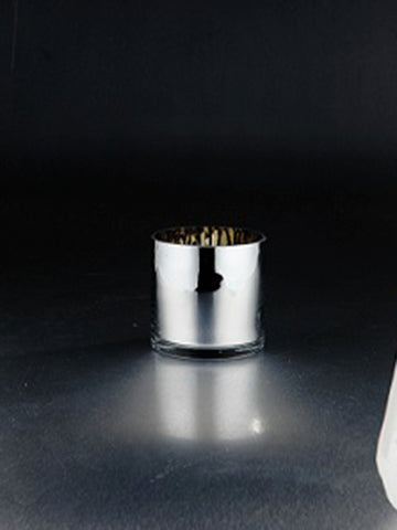 4.5"Hx4.5"D Vase Candleholder  Silver (pack of 1)