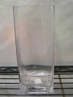 10"Hx4"Wx4"L Glass Square Vase Clear (pack of 1)