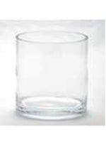 6"Hx6"D Glass Cylinder  Clear (pack of 1)