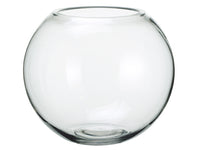 9.5"Dx8.4"H Glass Ball-Shaped Vase Clear (pack of 1)
