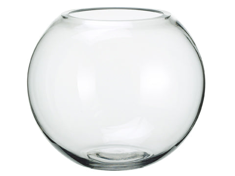 9.5"Dx8.4"H Glass Ball-Shaped Vase Clear (pack of 1)