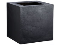 16"Hx16"Wx16"L Resin Square Planter Black (pack of 1)