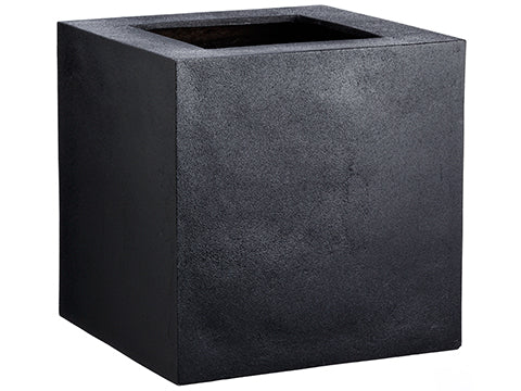16"Hx16"Wx16"L Resin Square Planter Black (pack of 1)