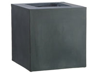 16"Hx16"Wx16"L Fiberglass Square Planter Gray (pack of 1)