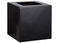 18"Hx18"Wx18"L Fiberglass Square Planter Black (pack of 1)