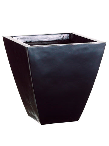 12"Hx12"Wx12"L Poly Resin Square Container Black (pack of 1)