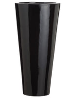 36"Hx18"D Fiberglass Round Container Black (pack of 1)
