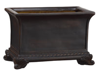 7"Hx6.5'Wx10"L Rectangular Planter Dark Brown (pack of 1)