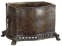 6"Hx8"Wx5"L Polyresin Pot  Brown (pack of 1)