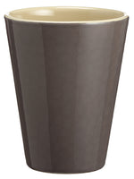 4.9"Dx6.3"H Ceramic Container  Taupe (pack of 1)
