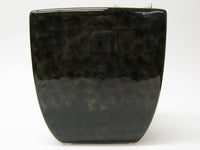 4.9"Hx4.9"Wx4.9"L Ceramic Container Black (pack of 1)