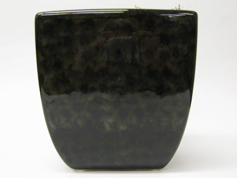 4.9"Hx4.9"Wx4.9"L Ceramic Container Black (pack of 1)