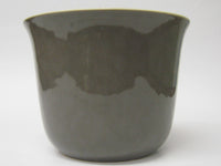 4.9"Dx3.7"H Ceramic Container  Taupe (pack of 1)
