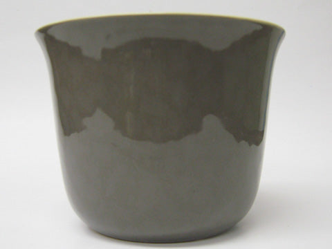 4.9"Dx3.7"H Ceramic Container  Taupe (pack of 1)