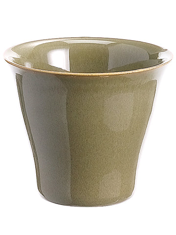 5.7"Dx4.7"H Ceramic Container  Sage (pack of 1)