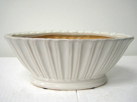 2.7"Hx4.3"Wx7"L Ceramic Oval Provencal Bowl Cream (pack of 24)