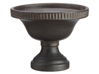 7.45"Hx9.75"D Ceramic Container Black Rust (pack of 1)