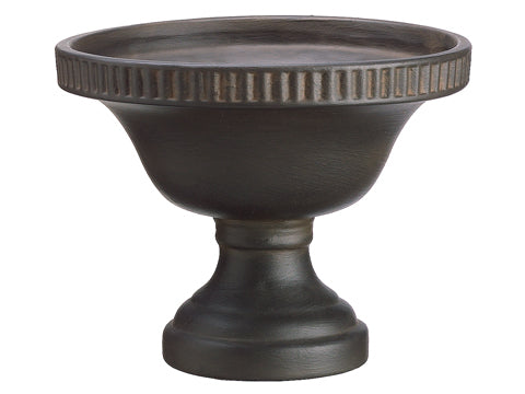 7.45"Hx9.75"D Ceramic Container Black Rust (pack of 1)
