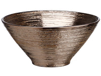 11"Dx4.72"H Ceramic Bowl  Brown (pack of 1)