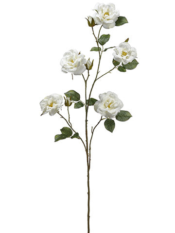 44" Rose Spray X 5  Cream White (pack of 6)