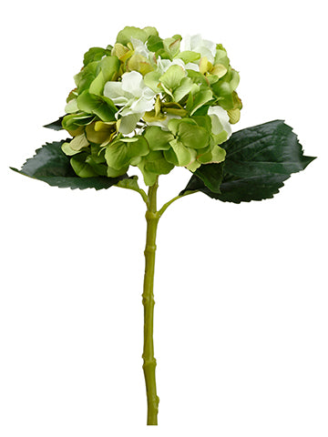 19" Hydrangea Spray  Green (pack of 12)