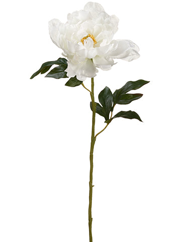 19" Peony Spray  White (pack of 12)