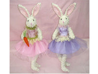 19" Sitting Ballerina Bunny (2 ea/set) Mixed (pack of 12)