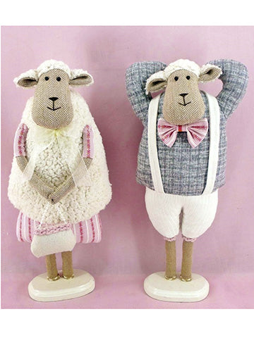 16.5" Lamb With Stand (2 ea/set) Mixed (pack of 6)