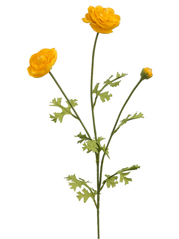 27.5" Ranunculus Spray x3  Yellow (pack of 1)