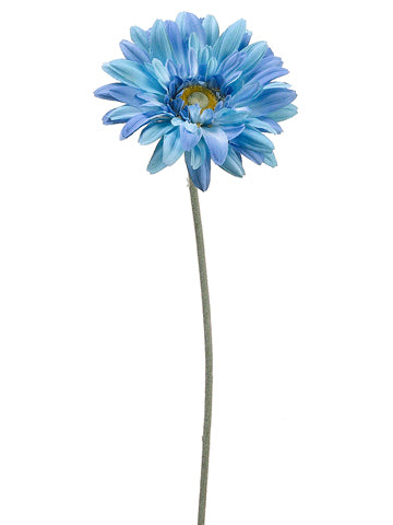 27" Large Royal Gerbera Daisy Spray Turquoise (pack of 6)